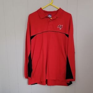 Vintage NFL Reebok Men's Shirt Tampa Bay Buccaneers XL Red Polo Short Sleeve